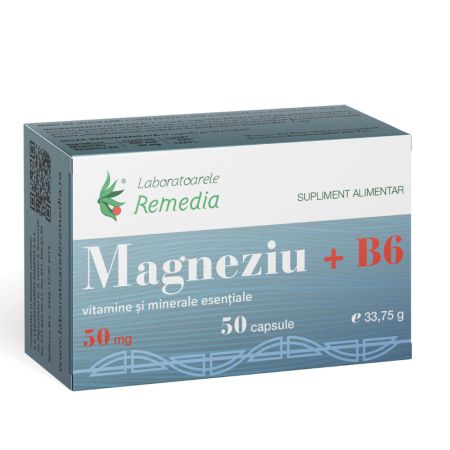 Magneziu + B6, 50 capsule, Remedia