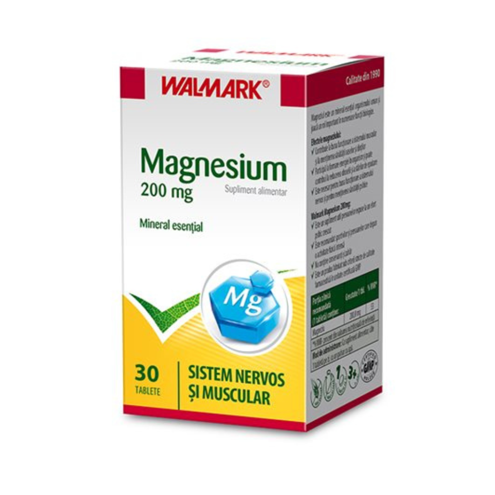 Magneziu, 200 mg, 30 tablete, Walmark