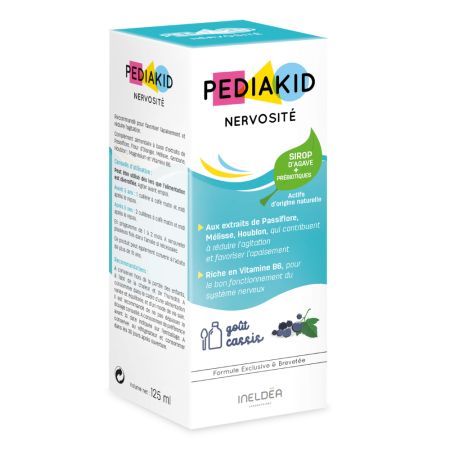 Sirop cu gust de coacaze negre pentru nervozitatea copiilor Nervosite, 125 ml, Pediakid