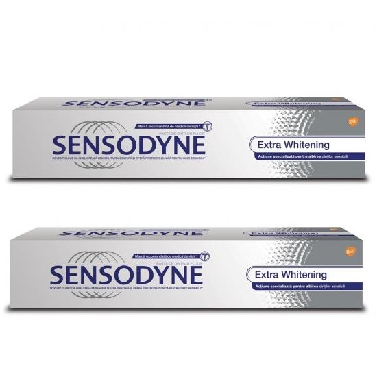 Pachet Pasta de dinti Extra Whitening, 100 ml + 100 ml, Sensodyne