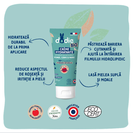 Crema hidratanta Bio 3 in 1, 75 ml, Dodie 552873