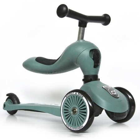 Trotineta 2 in 1 transformabila pentru copii Highwaykick 1, Forest, 1-5 ani, Scoot and Ride 552752