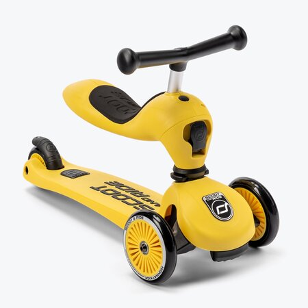 Trotineta 2 in 1 transformabila pentru copii Highwaykick 1, Lemon, 1-5 ani, Scoot and Ride 552766