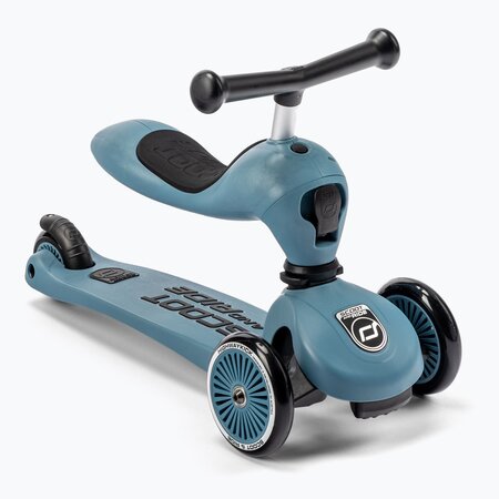 Trotineta 2 in 1 transformabila pentru copii Highwaykick 1, Steel, 1-5 ani, Scoot and Ride 552775