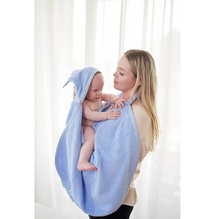Prosop cu gluga BebeHug, 122 x 77 cm, Albastru, Twindeco 552785