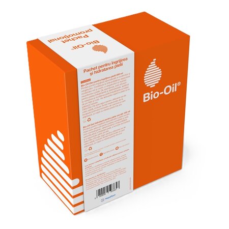 Pachet Ulei pentru ingrijirea pielii, 200 ml + Gel pentru ingrijirea pielii uscate, 100 ml, Bio Oil 700851