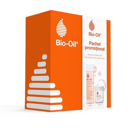 Pachet Ulei pentru ingrijirea pielii, 200 ml + 50% reducere la Gel pentru ingrijirea pielii uscate, 100 ml, Bio Oil