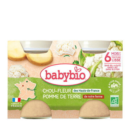 Piure din conopida si cartofi, 2x130g, Babybio