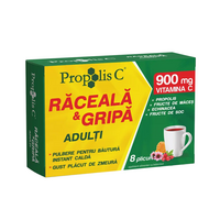 Propolis C raceala si gripa adulti, Zmeura, 10 plicuri, Fiterman Pharma