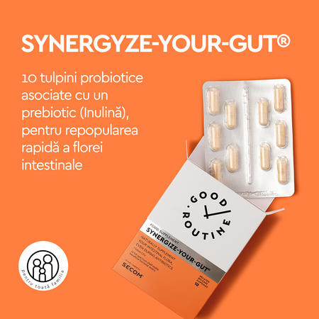 Synergize Your Gut Good Routine, 10 capsule vegetale, Secom 776969