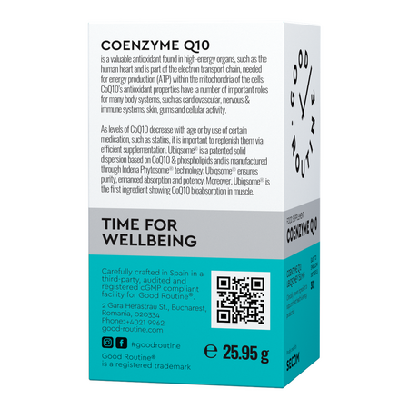 Coenzima Q10 Good Routine, 30 capsule moi, Secom 777618