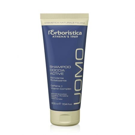 Sampon si gel de dus revitalizant cu cafeina pentru barbati Uomo Active
