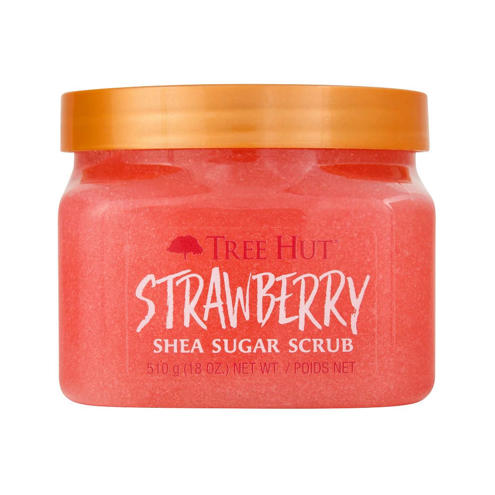 Scrub exfoliant pentru corp Shea Sugar, Strawberry, 510 g, Tree Hut