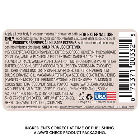 Scrub exfoliant pentru corp Shea Sugar, Tahitian Vanilla Bean, 510 g, Tree Hut 553373