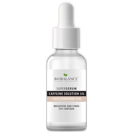 Super Serum Contur Ochi cu Cafeina 5% + EGCG + Acid Hialuronic, 30 ml, Bio Balance 553375
