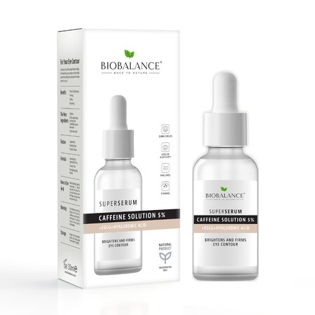 Super Serum Contur Ochi cu Cafeina 5% + EGCG + Acid Hialuronic