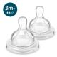 Tetina anti-colici Philips Avent, 3 luni+, debit 3, 2 bucati, SCY763/02, Philips 723681