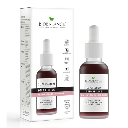 Super Serum Exfoliere Profunda cu AHA 10% + BHA 2% + Extract de Alge Rosii