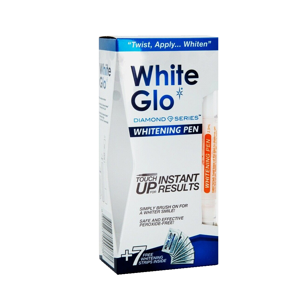 Creion albire dentara + 7 benzi albire dentara, White Glo