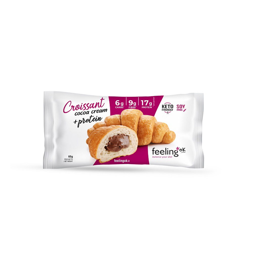 Croissant Low-Carb cu ciocolata, 65 g, Feeling Ok