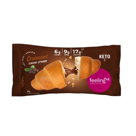 Croissant Low-Carb cu ciocolata, 65 g, Feeling Ok