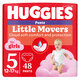 Scutece Little Movers Pants Girl, Nr. 5, 12-17 kg, 48 bucati, Huggies 801175