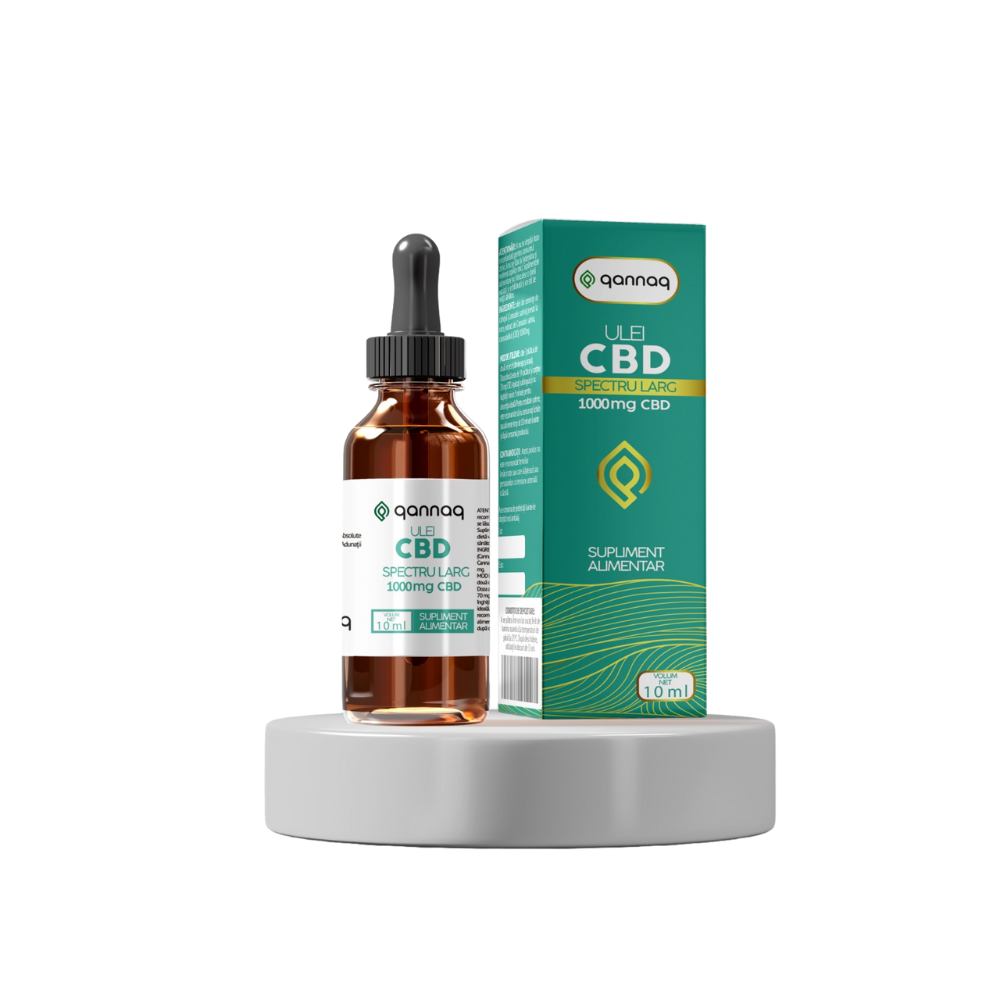 Ulei CBD Spectru Larg, 1000 mg, 10 ml, Qannaq