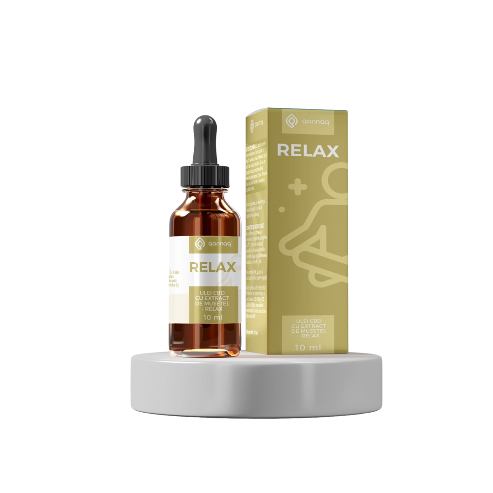 Ulei CBD cu extract din Musetel Relax, 10 ml, Qannaq