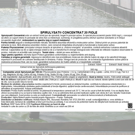 Spirulysat concentrat, 20 fiole, Algosource 758688