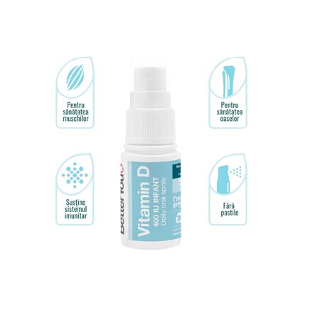 Spray oral cu vitamina D Infant, 400UI, 15 ml, BetterYou 672756