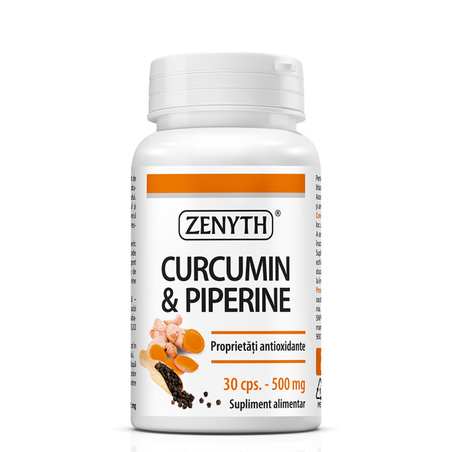 Curcumin si Piperine, 30 capsule, Zenyth