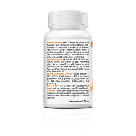 Curcumin si Piperine, 30 capsule, Zenyth 772803