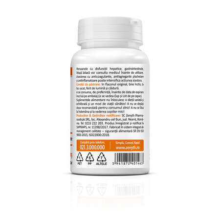 Curcumin si Piperine, 30 capsule, Zenyth 772802