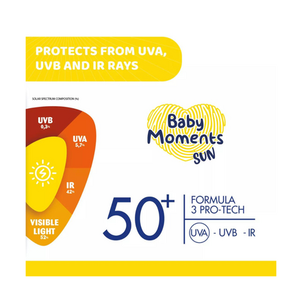Crema protectie solara SPF 50+ Baby Moments, 0 luni+, 75 ml, Chicco 611647