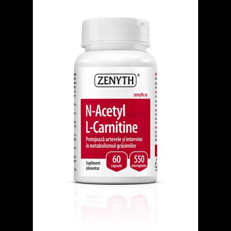 N-Acetyl L-Carnitine, 550 mg, 60 capsule, Zenyth