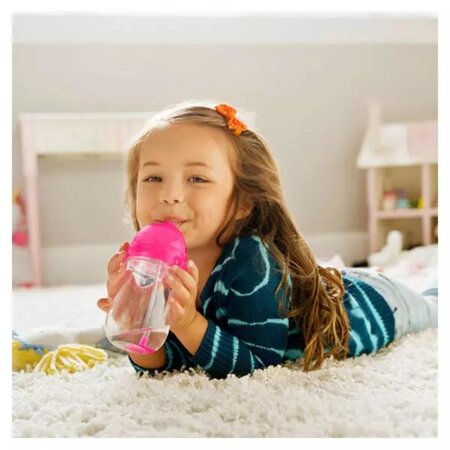 Cana cu pai flexibil Any Angle Click Lock, +12 luni, Purple, 296 ml, Munchkin 554136