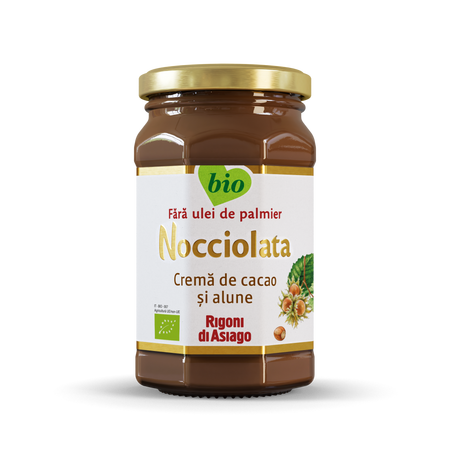 Nocciolata crema Bio cu cacao si alune de padure cu lapte