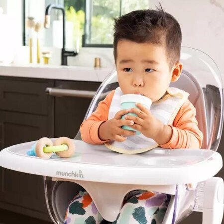 Canuta din silicon cu pai C'est Silicone, +6 luni, 118 ml, Mint, Munchkin 553976