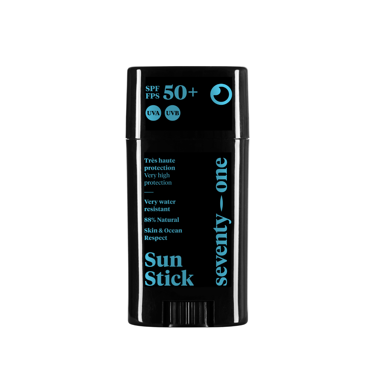 Stick de protectie solara rezistent la apa pentru fata SPF 50 The Ocean Blue, 15 g, Seventy One Percent