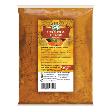 Turmeric pulbere, 500 g, Herbal Sana