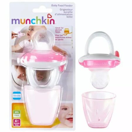 Dispozitiv de hranire din silicon pentru alimente, +4 luni, Pink, Munchkin 554076