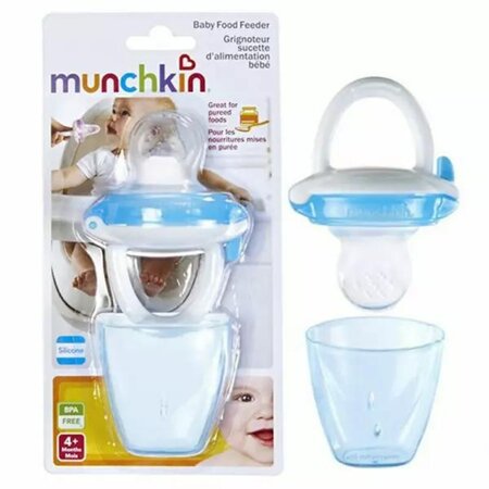 Dispozitiv de hranire din silicon pentru alimente, +4 luni, Blue, Munchkin 554081