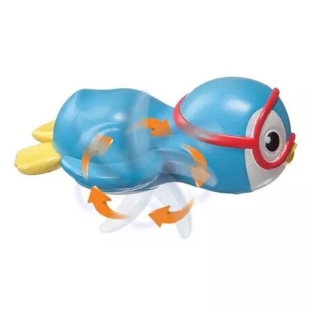 Jucarie de baie pentru copii, +10 luni, Penguin Blue, Munchkin 554110