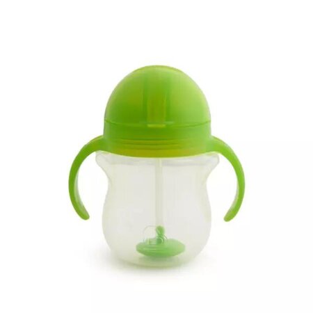 Cana cu pai flexibil si manere Any Angle Click Lock, +6 luni, Green, 207 ml, Munchkin 554120