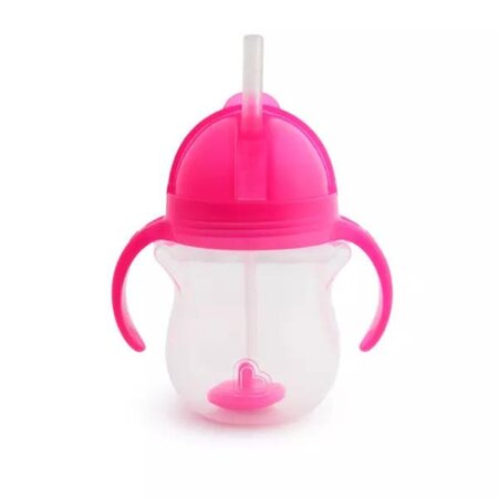 Cana cu pai flexibil si manere Any Angle Click Lock, +6 luni, Pink