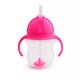 Cana cu pai flexibil si manere Any Angle Click Lock, +6 luni, Pink, 207 ml, Munchkin 554127