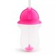Cana cu pai flexibil Any Angle Click Lock, +12 luni, Pink, 296 ml, Munchkin 554149
