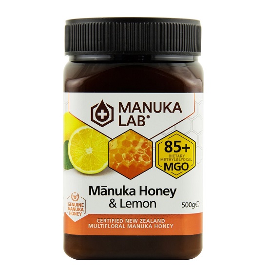 Miere de manuka poliflora cu lamaie, MGO 85+, 500 g, Manuka Lab