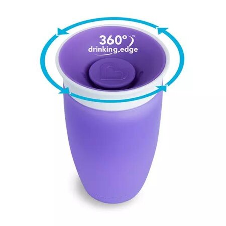 Cana Miracle 360, +12 luni, Purple, 296 ml, Munchkin 554193
