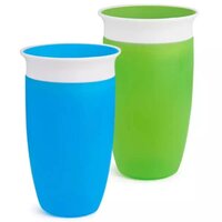 Set 2 Cani Miracle 360, +12 luni, Blue-Green, 296 ml, Munchkin